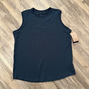 Nike Women's One Relaxed Dri-FIT Tank Top Navy Blue Steel FN2811-478 Size Medium